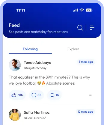 Real-Time Fan Feed