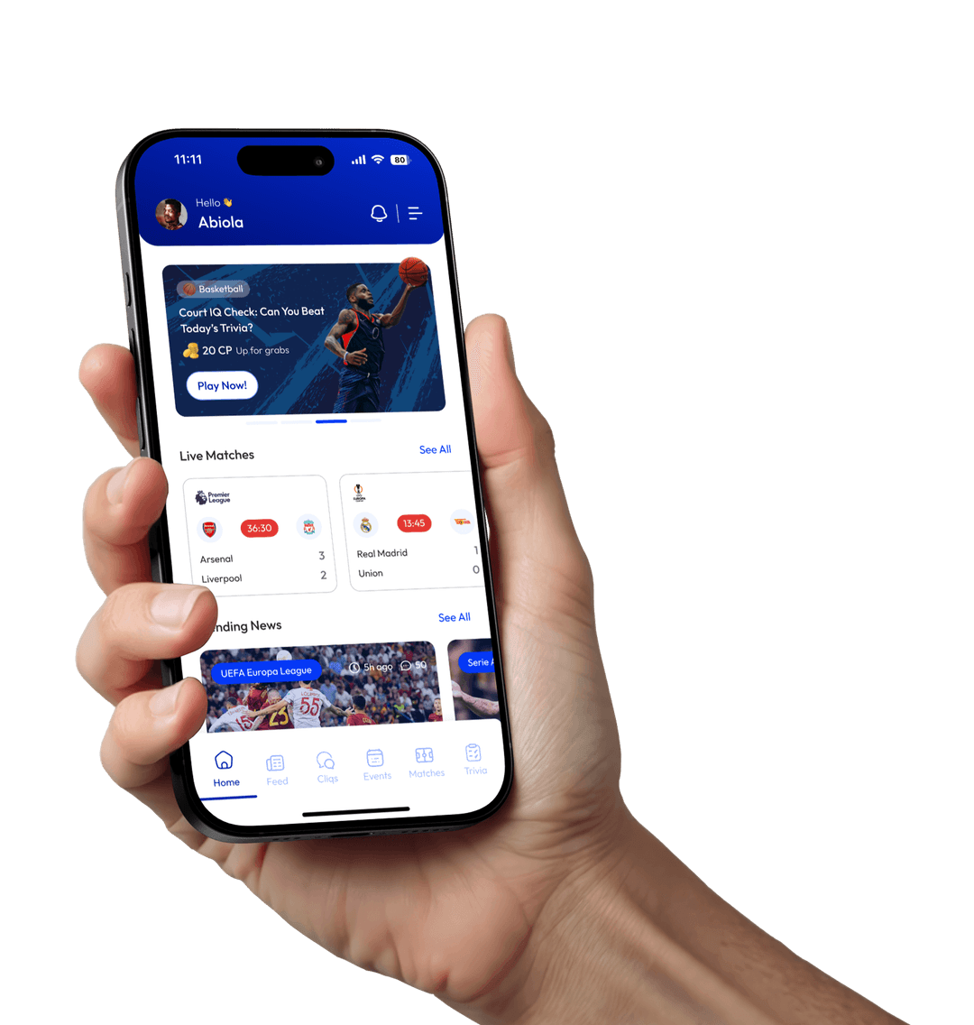 SportCliq app preview