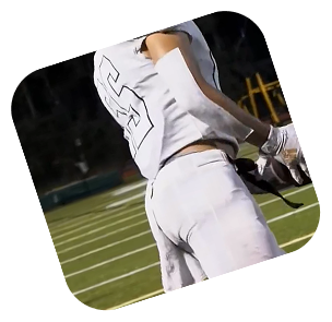 Lacrosse player in action