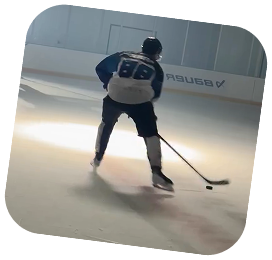 Hockey player on ice