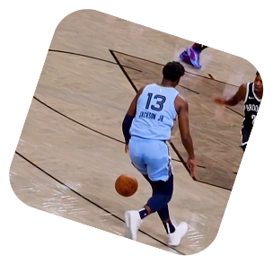 Basketball player on court
